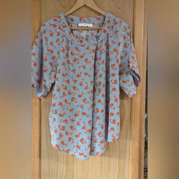 Claes Iverson silk koi blouse - Picture 1 of 6